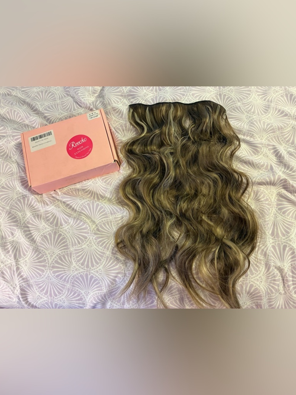 Reecho Wavy Clip-In Hair Extensions - Brown with Blonde Highlights